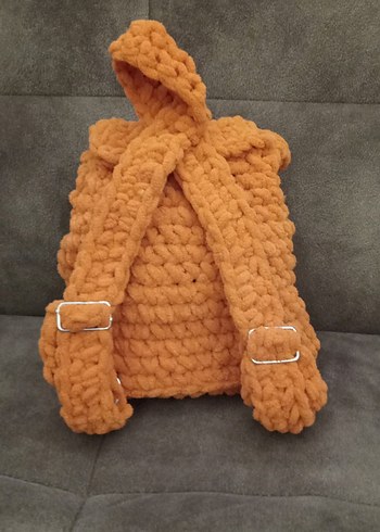 Peluş Oyuncaklı İsimli El Örgüsü Sırt Çanta - Görsel 2