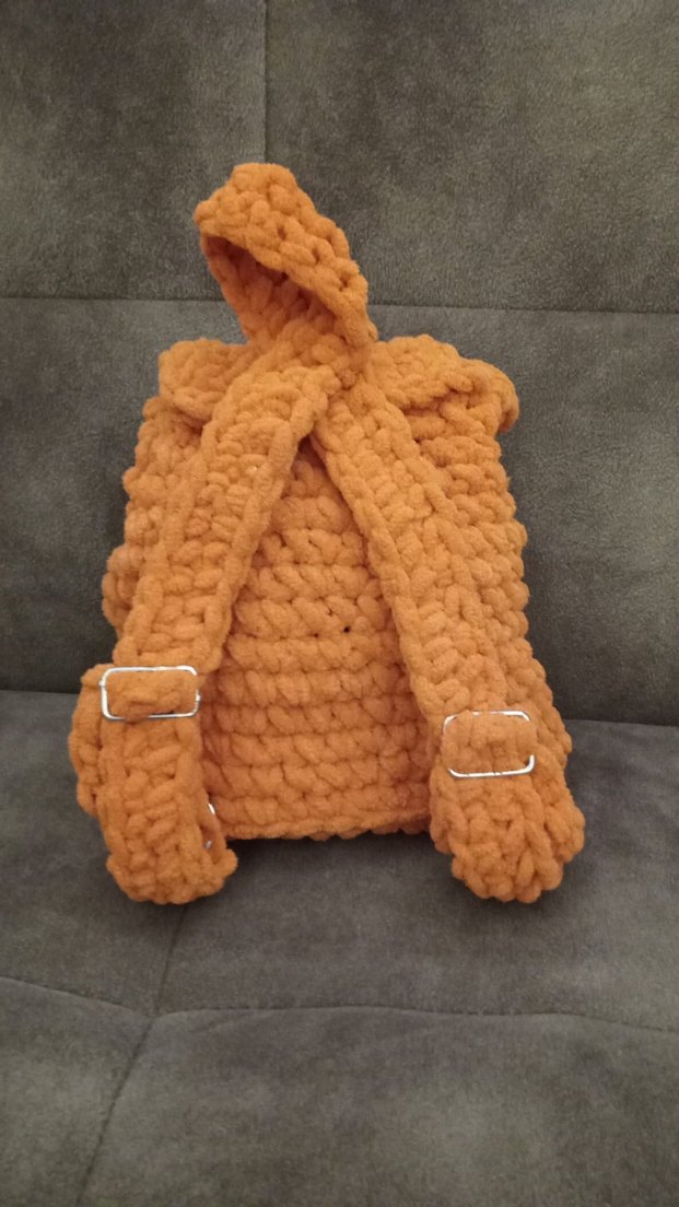 Peluş Oyuncaklı İsimli El Örgüsü Sırt Çanta - Görsel 2