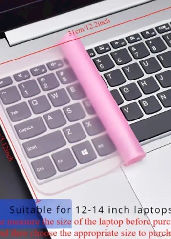 12-14 inç Laptop İçin Pastel Renkli Klavye Koruyucu - Görsel 4