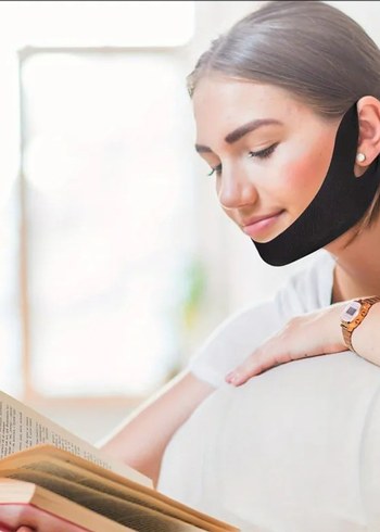 Çene ve Yüz Destek Maskesi Siyah.çift çene giderme - Görsel 6