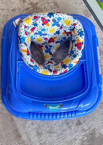 Renkli Desenli Mavi Bebek Yürüteci - Görsel 3