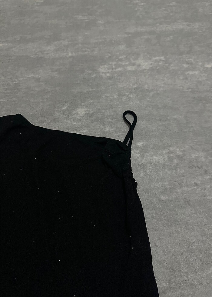 Işıltılı Tek Kol Bluz - Görsel 5