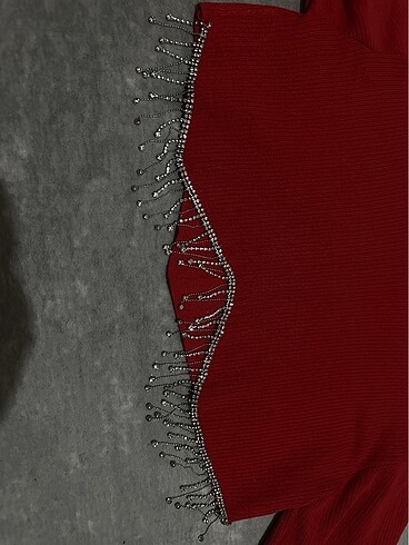 Kırmızı Taşlı Kazak - Görsel 3