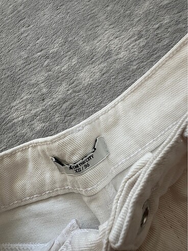 Beyaz Kot Şort - Görsel 5