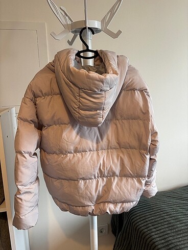 Açık lila renk şişme mont - Görsel 2