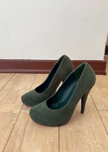 Kadın Süet Platform Topuklu Klasik Stiletto - Görsel 2