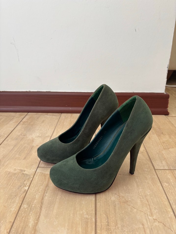 Kadın Süet Platform Topuklu Klasik Stiletto - Görsel 2