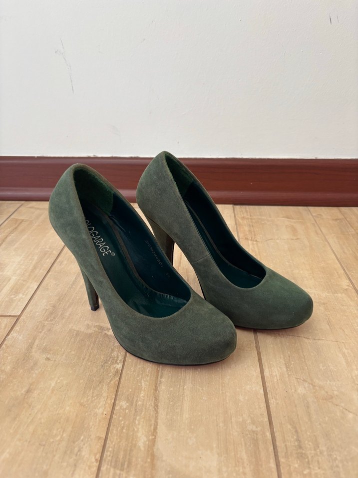 Kadın Süet Platform Topuklu Klasik Stiletto - Görsel 3