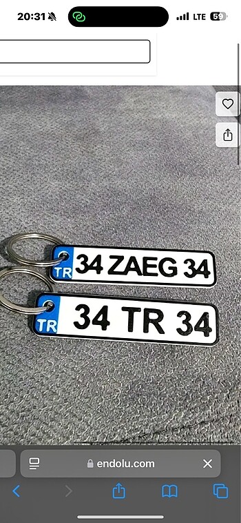 Plaka anahtarlık - Görsel 2