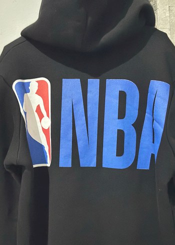 Erkek Siyah NBA Baskılı Fermuarlı Sweatshirt - Görsel 3