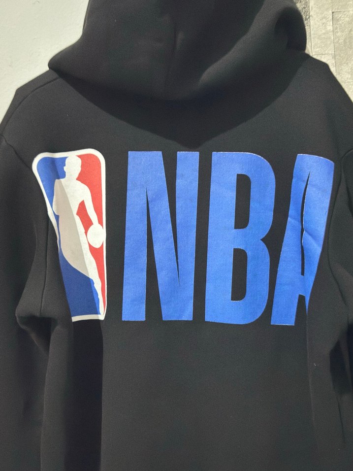 Erkek Siyah NBA Baskılı Fermuarlı Sweatshirt - Görsel 3