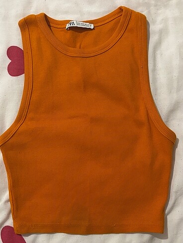 Zara turuncu crop
