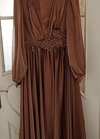 l Beden camel Renk Abiye