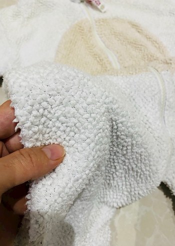 Bebek Beyaz Örgü Tulum - Görsel 6