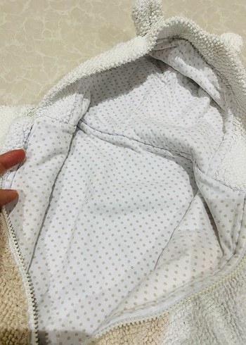 Bebek Beyaz Örgü Tulum - Görsel 8