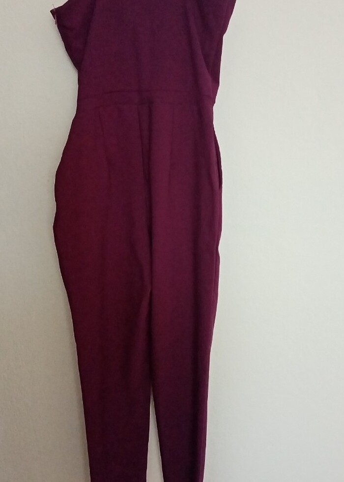 Mor klasik çok şık tulum - Görsel 4