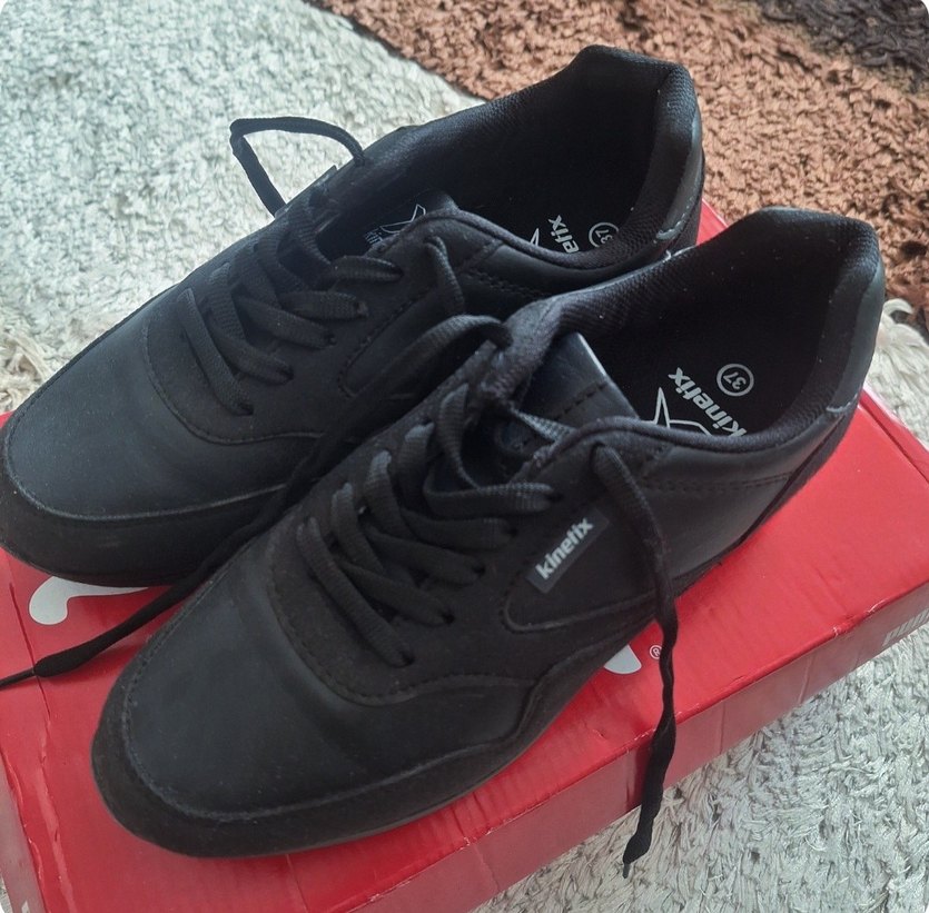 Siyah Dolgu Topuklu Bağcıklı Spor Ayakkabı - Görsel 2