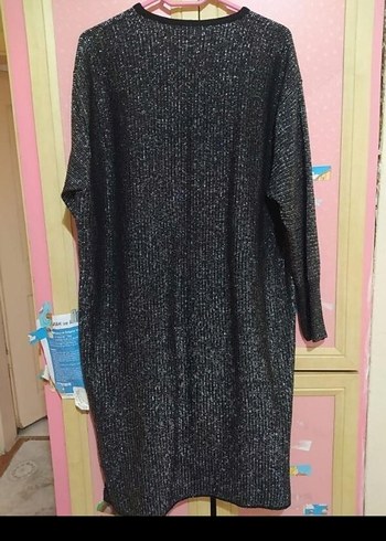 Siyah Uzun Kollu Örgü Triko Tunik - Görsel 2