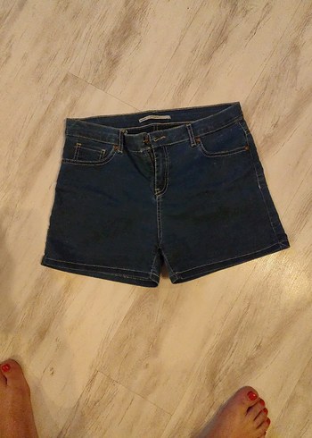 Koyu Mavi Mini Denim Şort