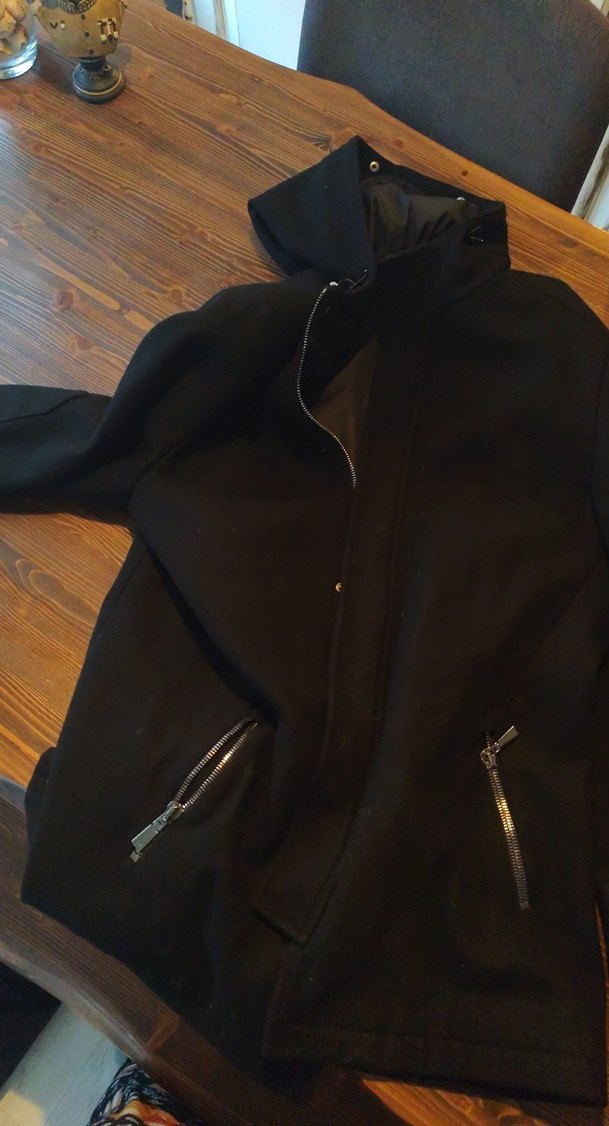 NetWork Siyah Fermuarlı erkek mont - Görsel 2