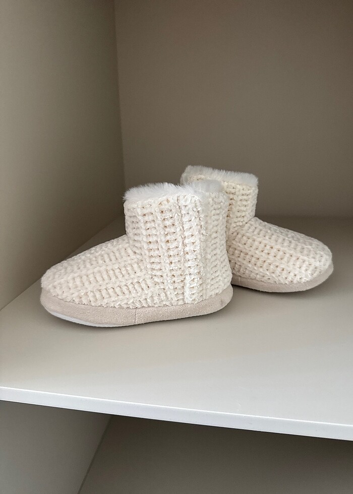 Ekru kız çocuk panduf 27 numara - Görsel 2