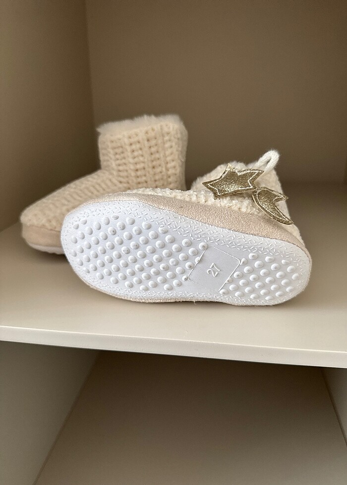 Ekru kız çocuk panduf 27 numara - Görsel 4