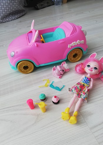  Beden Renk Pembe Tavşan Figürlü Oyuncak Araba
