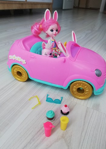  Beden Pembe Tavşan Figürlü Oyuncak Araba
