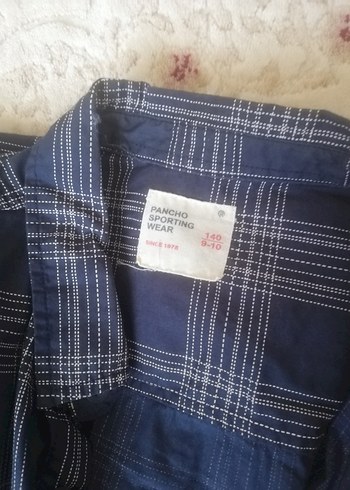 Mavi Pamuklu Kareli Gömlek - Görsel 5