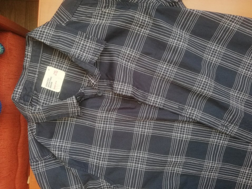 Mavi Pamuklu Kareli Gömlek - Görsel 2