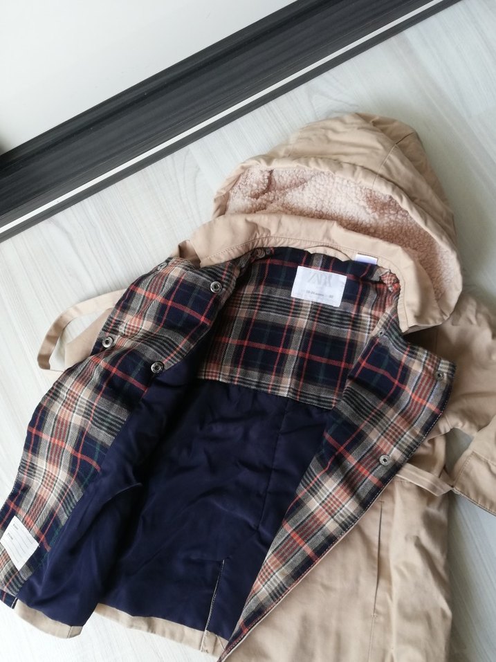 ZARA ekoseli trençkot - Görsel 2