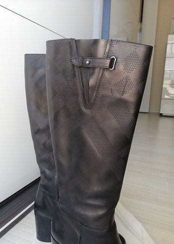 Hakiki Deri Tokalı Dizüstü Kadın Çizme - Görsel 7