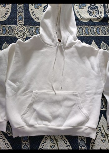 bir kere giyildi temiz bembeyz crop sweat