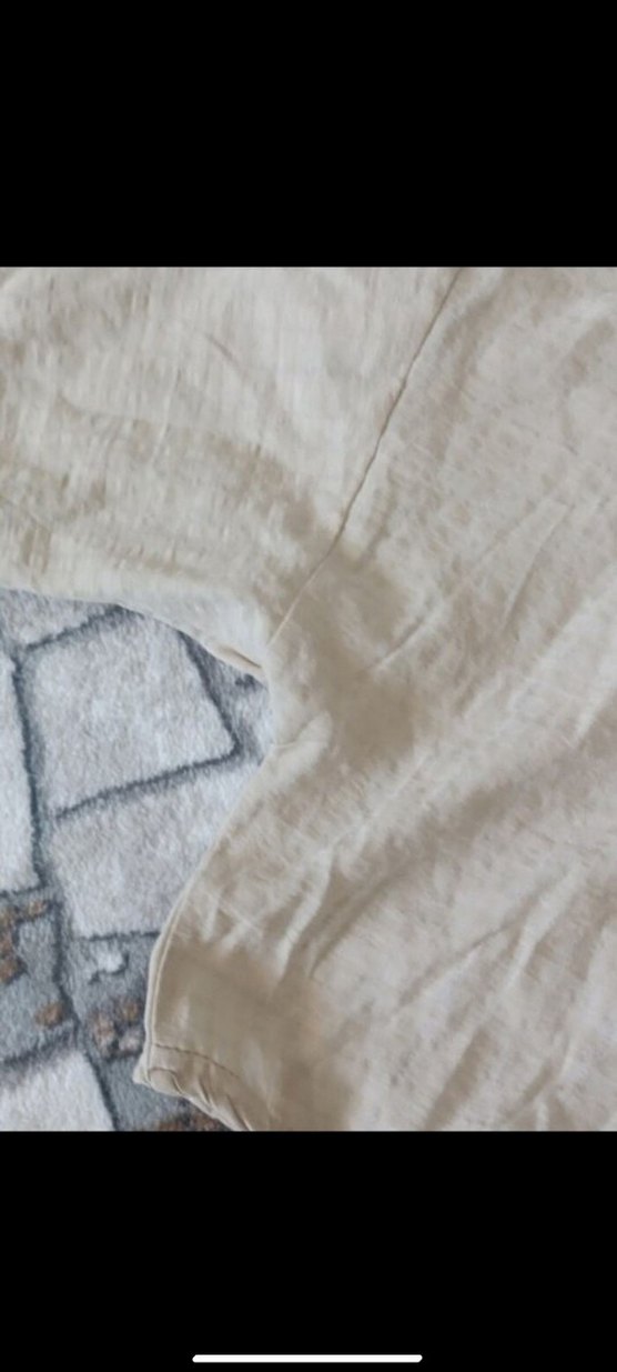 Bej Keten Kadın Tulum, Salaş, Midi Boy - Görsel 2