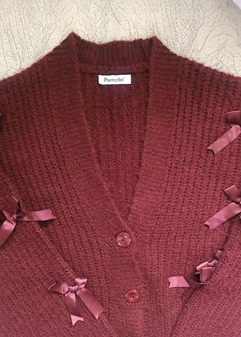 Bordo Triko Hamile Hırkası - Görsel 4