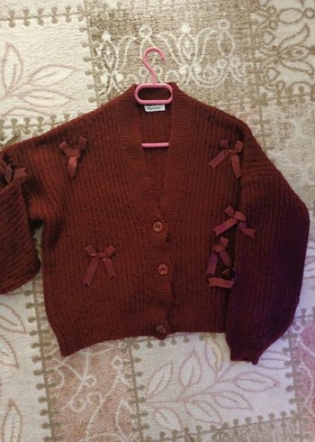 Bordo Triko Hamile Hırkası - Görsel 3