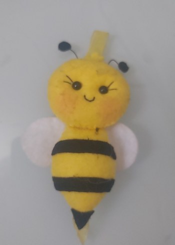 Sarı Arı Peluş Oyuncak minik anahtqrlik olarak ta kullanilabilir