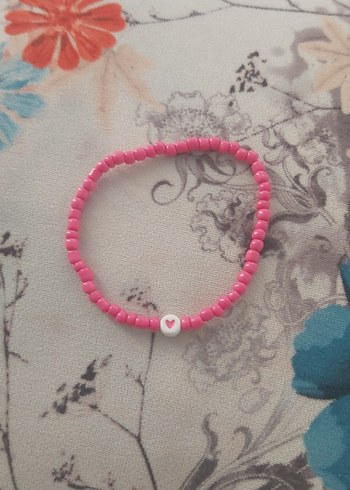 Pembe Boncuklu Minimalist Bileklik