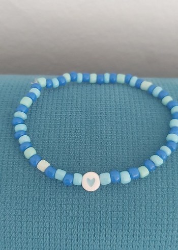  Beden mavi Renk Mavi Boncuklu Minimalist Bileklik