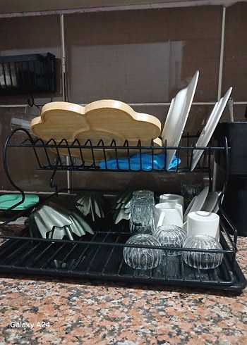 Siyah Metal Bulaşık Kurutma Rafı - Görsel 2