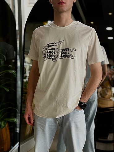 Lacoste Orjinal Lacoste Baskılı T-Shirt