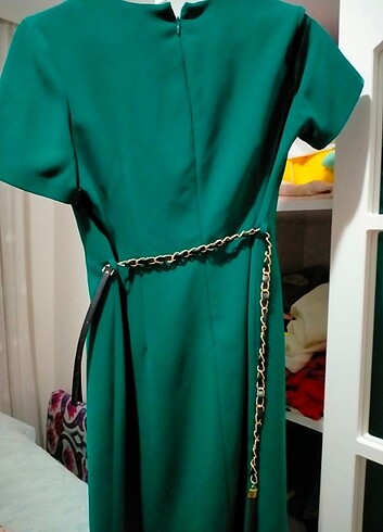 40 Beden Yeşil elbise