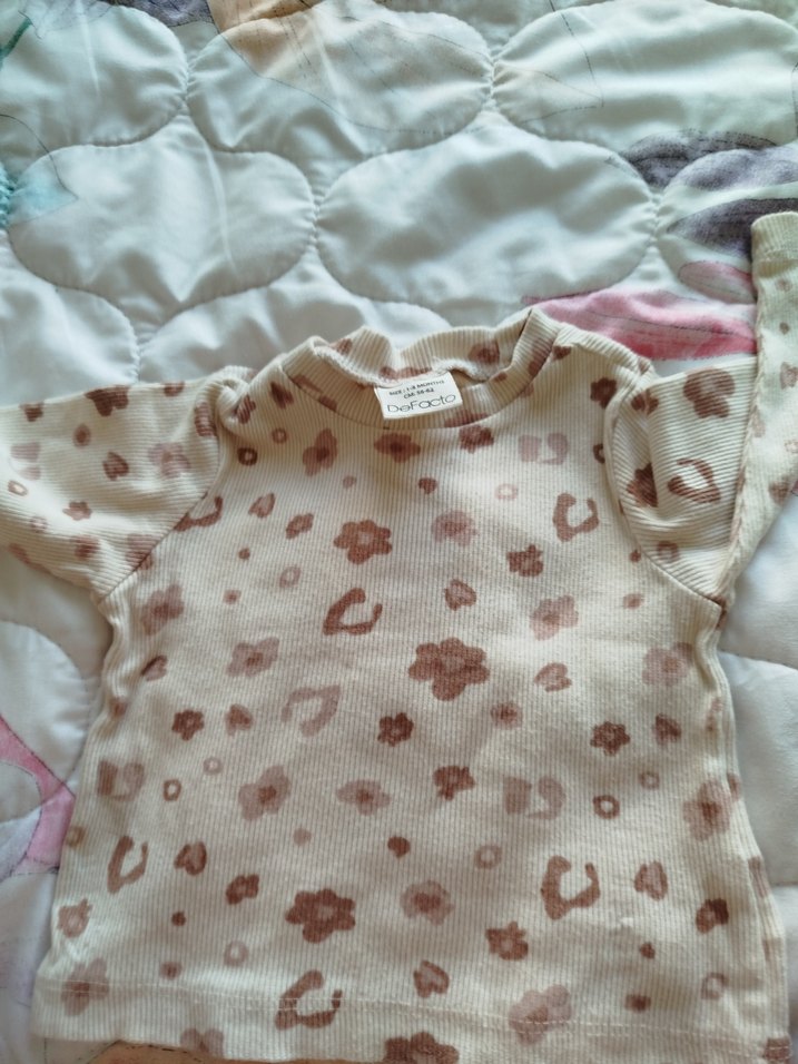 Düğmeli Uzun Kollu Bebek Kız Takımı - Görsel 2