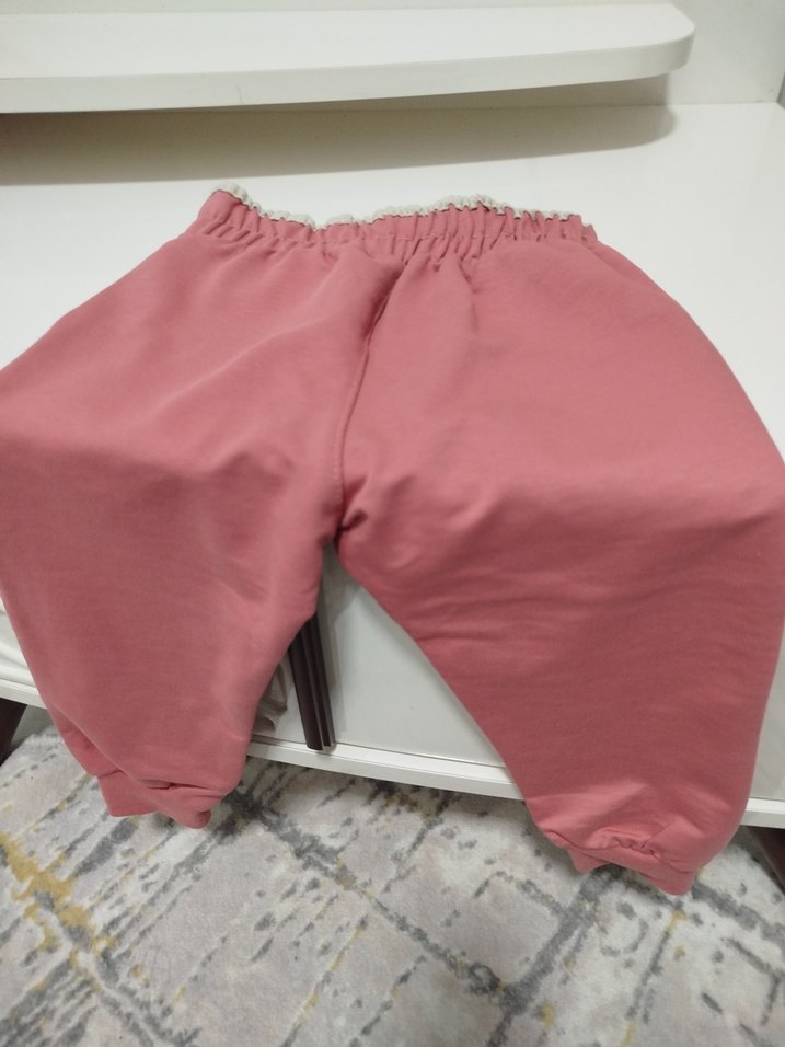 Kız Çocuk Pembe Rahat Eşofman Altı - Görsel 2