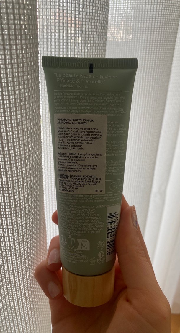 Caudalie vinopure purıfyıng mask arındırıcı kil maskesi - Görsel 3