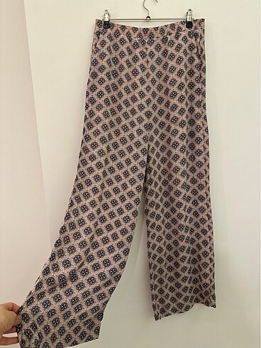 H&M etnik desenli viskoz pantolon