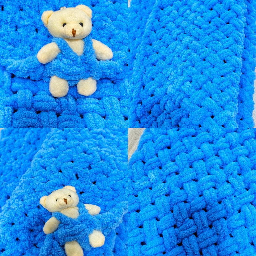 Nakışlı Örgü Çocuk Battaniyesi - Görsel 2