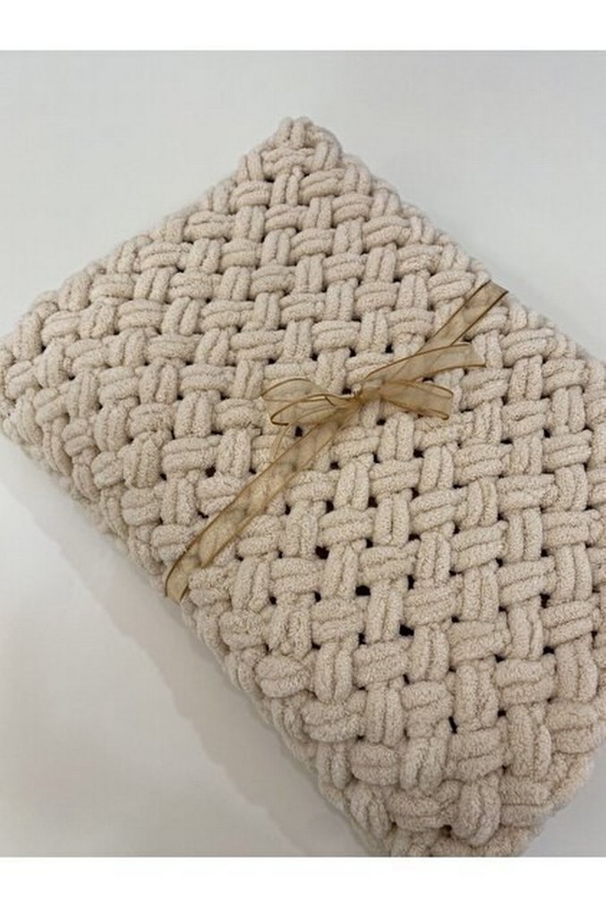 Nakışlı Örgü Çocuk Battaniyesi - Görsel 4