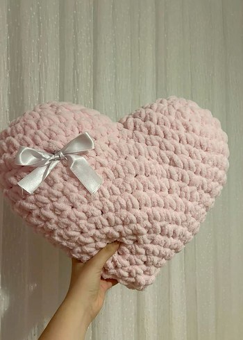 El Örgüsü Kalp Şeklinde Yumuşak Yastıklar - Görsel 4
