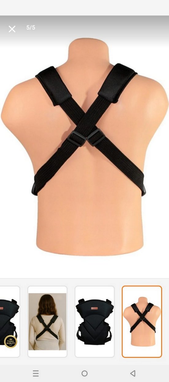 Molmini Comfort Siyah Ergonomik Bebek Kanguru - Görsel 5